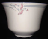 ROYAL DOULTON CARNATION SMALL DESSERT CUSTARD BOWL 3 7/8" PINK FLOWERS BLUE TRIM Carnation