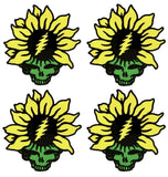 The Grateful Dead Sunflower Steal Your Face 4 Sticker Lot Sun Flower Stealie SYF Sunflower