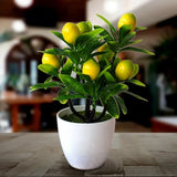 18x24cm Artificial Lemon Tree in Pot Ð Fake Potted Plant for Home, Garden, Balco Green Plant