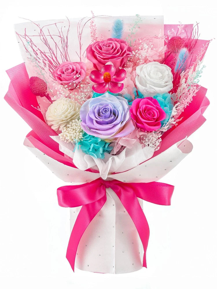 Flowers for Delivery , Mother's Day Forever Flowers Bouquet, Preserved Hotpin... Hydrangea