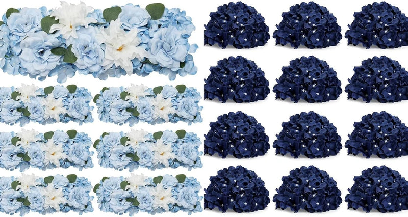 Set of 6 Artificial Wedding Flowers & 12 Hydrangea Centerpiece Balls Hydrangea