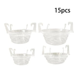 15Pcs Flower Pot Tray with Hook Gardening Built in Hooks Clear Plant Saucers Garden Plants