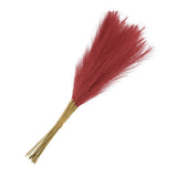 15Pcs Pampas Grass,21" Fake Pampas Grass for Wedding Decoration,Burgundy Pampas Grass