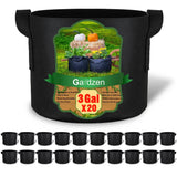 3 Gallon Grow Bags 20-Pack Aeration Fabric Pots with Handles for Plants Garden Plants