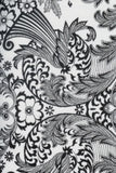 Oilcloth Fabric Paradise Lace Black Pattern Sold in Yard or Bolt Flowering Plants