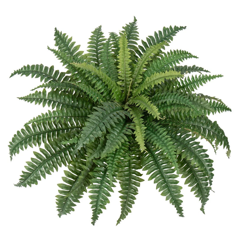 Fake Ferns 25.6" Dia. Large Faux Boston Ferns for Outdoor Planters, 49 Fronds... Green Plant