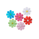 6-Pack Daisy Applique Patch Set - Mini Embroidered Colorful Flower Badges 1" Daisies