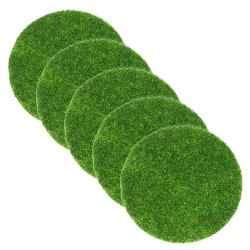 5 Pcs Fake Grass Patio Artificial Green Landscape Moss for Crafts Project Green Plant