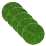 5 Pcs Fake Grass Patio Artificial Green Landscape Moss for Crafts Project Green Plant