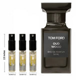 3 pack Tom Ford Oud Wood Intense Unisex Eau De Parfum samples EDP