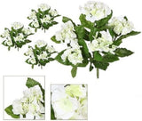 16" Hydrangea Artificial Flower Bush (Pack of 6) Silk Plants Wedding Hydrangea