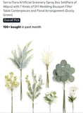 46 Piece Serra Flora Artificial Greenery 7 Kinds Floral Boquet Filler Green Plant
