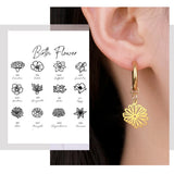 YABTYT Dainty Birth Flower Earring Stainless Steel for Women Trendy Jewelry Carnation