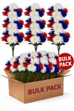 Patriotic Artificial Flower Bouquets Ð Bulk Pack of 24 Bouquet