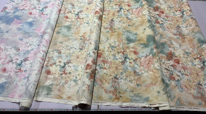 ABSTRACT FLORALS COTTON PRINTS UPHOLSTERY FABRIC : DAYBREAK : 120CM WIDE : #BMP3 Flowering Plants