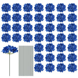 30 Set Silk Hydrangea Flowers Dark Blue Artificial Flowers for Wedding New Hydrangea
