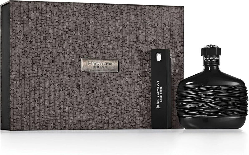 John Varvatos Dark Rebel 2pcs gift set 4.2 oz 125ml EDT for Men NEW in Box EDT