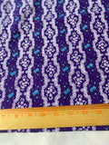 Floral stripe cotton print fabric remnant 2 yds 10" x 19"(long, narrow) Flowering Plants