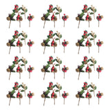 Artificial Flowers Red Berries Pine Cones for Gift Package Plastic Dried Flower Dried Flower