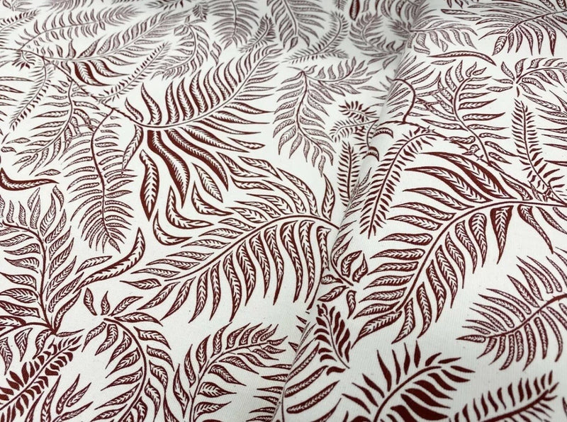 Ikea HAKVINGE Fabric by Yard Curtains Cushions Tablecloth Red/Leaf BTY COTTON Flowering Plants