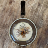 Vtg CottageWall Art Dried Flowers Round Frame Dome Convex Glass Handmade Belgium Dried Flower