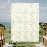 Silk Artificial White Hydrangea Flower Wall Panels 15.74Ó x 23.6Ó Ð 5 Pack Hydrangea