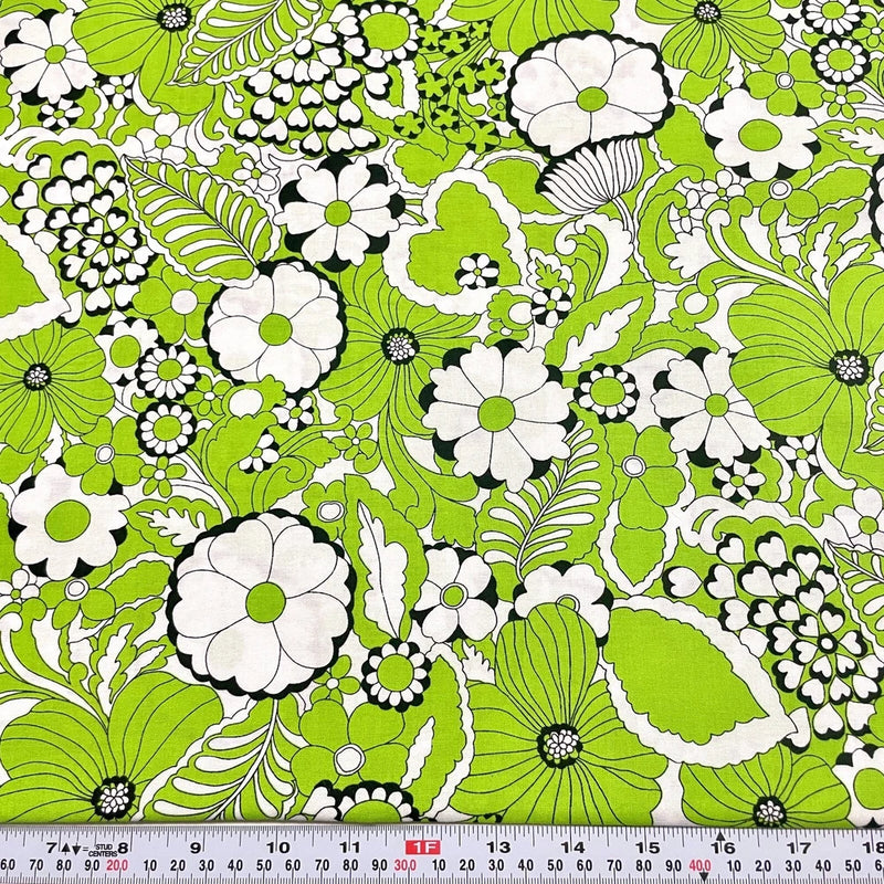 Kiwi Trio by Alice Kennedy for Timeless Treasures Cotton by the HALF YARD Flowering Plants
