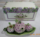 HYDRANGEA MINI TEA SET Brand new miniature tea set. Hydrangea