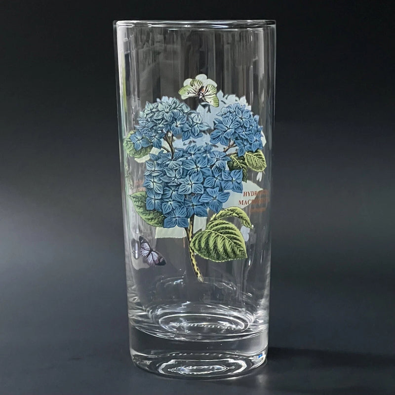 Portmeirion Botanic Garden HYDRANGEA Highball Tumbler Glass 15 oz Hydrangea
