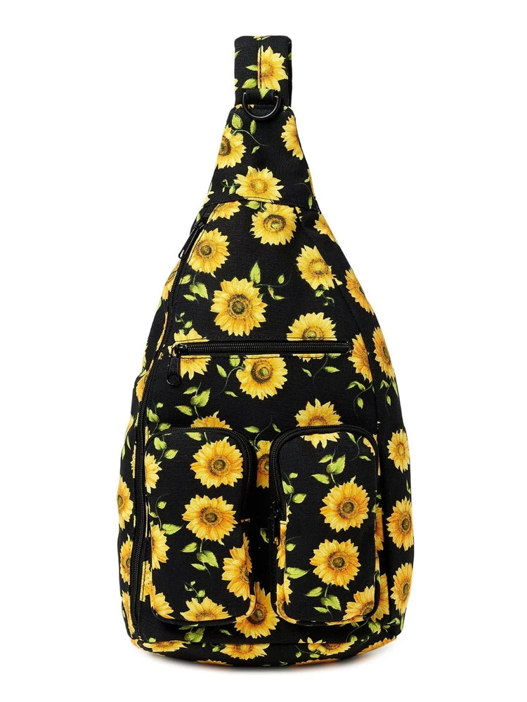 NOBO Sun Flower Sling Backpack Crossbody Shoulder Bag Travel Backpack Sunflower