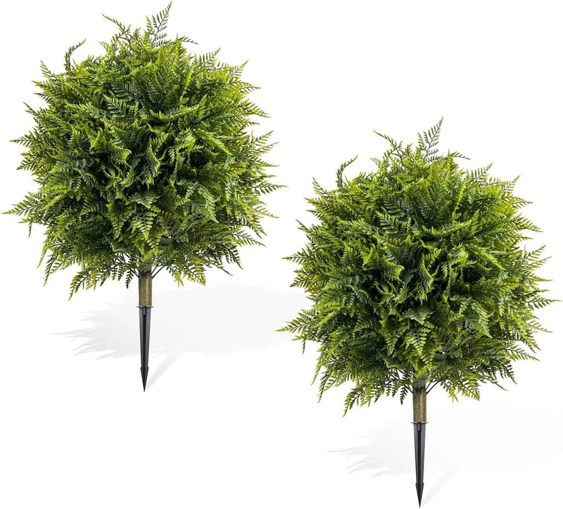 Durable Artificial Boxwood Balls for Outdoor Use Ð Set of 2 Decorative Plants Green Plant