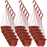 15 Sets Plastic Hanging Flower Pot Plate Planter for Indoor Garden Small Garden Plants
