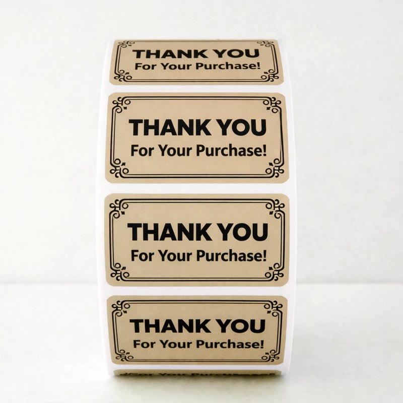 Thank You For Your Purchase Labels 50 Pack Ð Small Business Packaging Stickers Roses