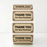 Thank You For Your Purchase Labels 50 Pack Ð Small Business Packaging Stickers Roses
