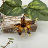 Vintage Enamel Lily Flower Brooch Lily