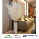 3-Piece Fluffy Artificial Pampas Grass for Floor Vase and Living Room Decor Pampas Grass