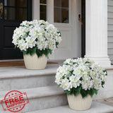 FOTEEWL 16 Bundles White Artificial Hydrangea Flowers Outdoor Decor Hydrangea