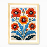 Flower Motif Painting Carnation 2 A Framed Wall Art Poster Canvas Print Picture Carnation