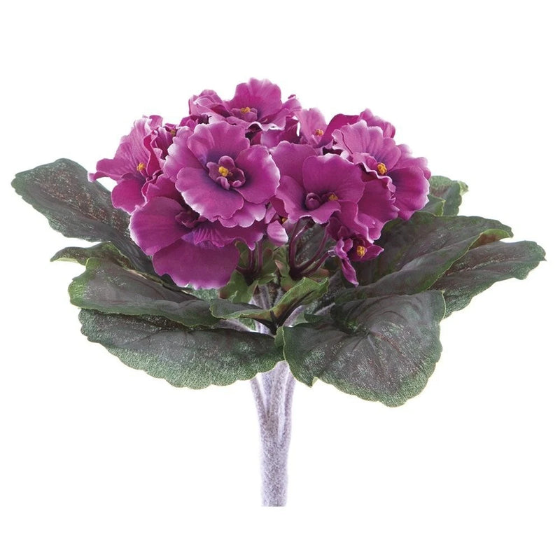8" ARTIFICIAL semi-miniature African violet (Fuchsia) Roses
