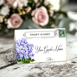 HYDRANGEA POSTCARD TENT STYLE WEDDING PLACE CARDS or TABLE CARDS #603 Hydrangea