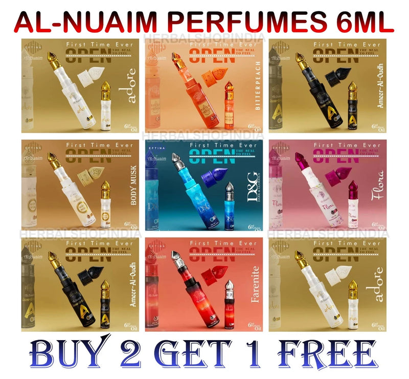Al Nuaim Eftina Series 6ml Roll on Long Lasting Unisex Perfume / CPO / Attar Bouquet
