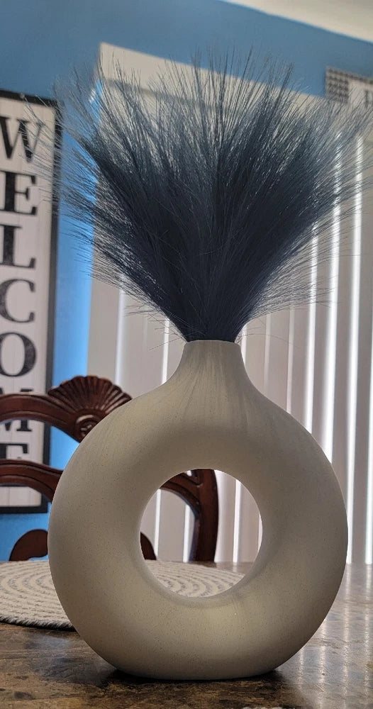 6pcs Faux Pampas Grass - Blue Pampas Grass