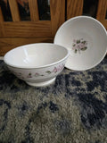 Pair Of Martha Stewart Essentials Hydrangea 6Ó Footed Soup Cereal Bowl Rare Hydrangea