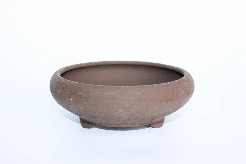 Japanese textured rustic, tapered round  pot  7.5"Dia x 2.5" deep Orchids