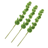 3 Pcs Handmade Eucalyptus Leaves Artificial Green Branches Plant Green Plant