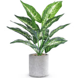 16" Small Fake Plants Artificial Tropical Faux Plants Indoor Desk Plant for H... Green Plant
