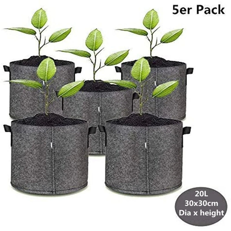 5 pcs Planting Bag Vegetable Seedling Growing Pot Eco-Friendly Garden Grow Bags Garden Plants