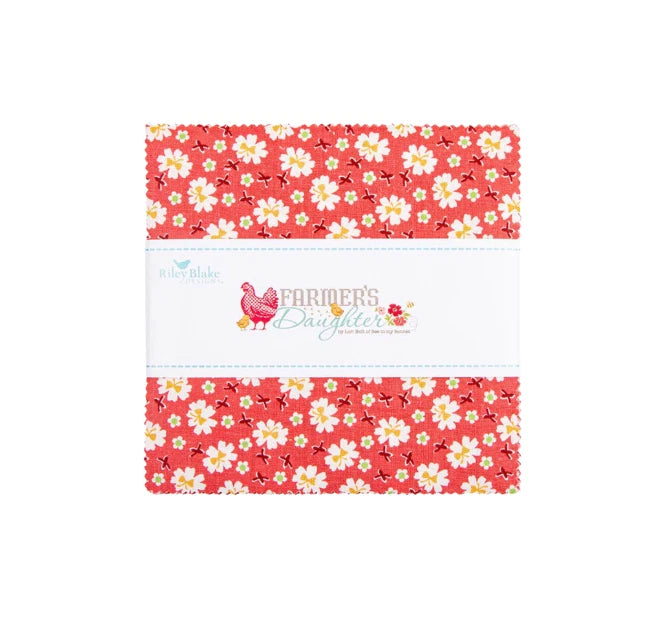 Charm Pack 5" 42pc Riley Blake "Farmer's Daughter" by Lori Holt Flowering Plants