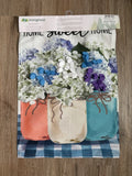 Evergreen Decorative Garden Flag Hydrangea Mason Jar Home Sweet Home - New! Hydrangea