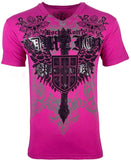 Raw State by Affliction Men's T-Shirt Harlow Biker Cross Y2K S-5XL Roses